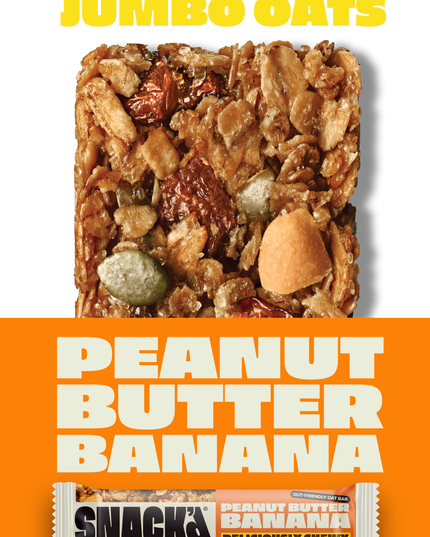 Peanut Butter & Banana Gut-Friendly Oat Bars (16 Pack)