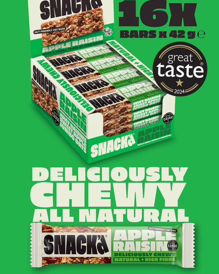 Apple & Raisin Gut-Friendly Oat Bars (16 Pack)