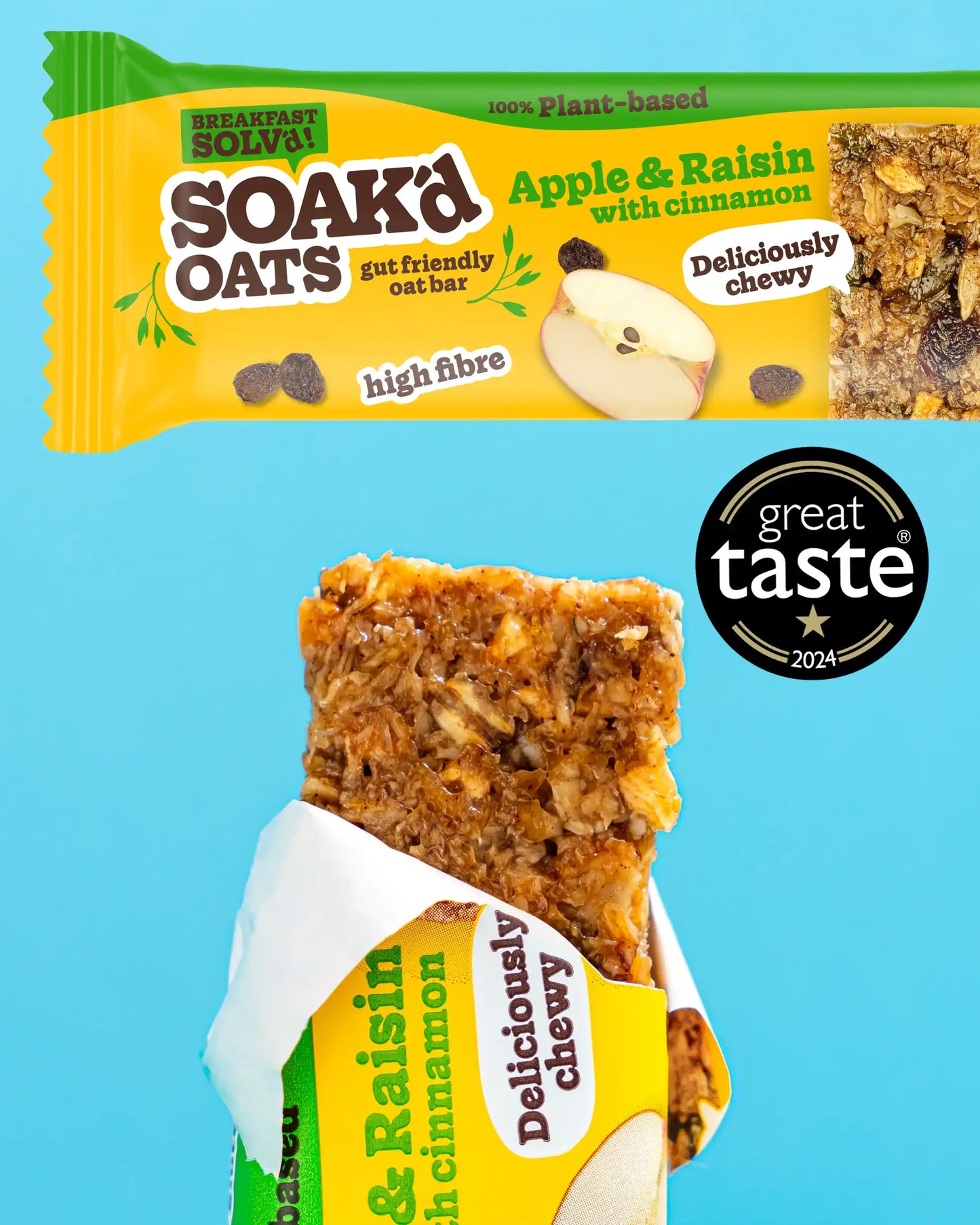 Apple & Raisin Gut Friendly Oat Bars (16 pack)