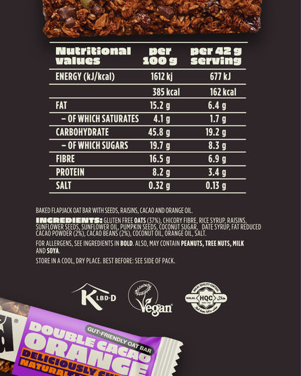 DOUBLE CACAO & ORANGE GUT-FRIENDLY OAT BARS TASTER PACK (3 PACK)