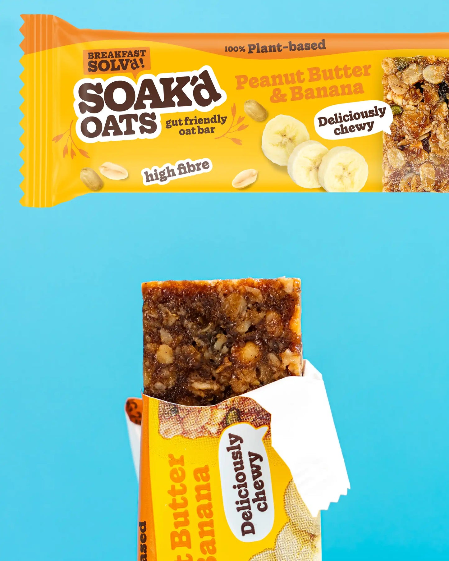 Peanut Butter & Banana Gut Friendly Oat Bars (16 pack)