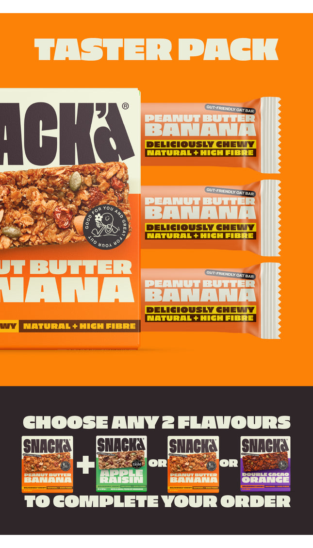PEANUT BUTTER & BANANA GUT-FRIENDLY OAT TASTER PACK (3 PACK)